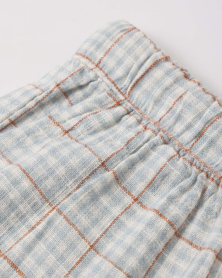 Little rylee + cru kids perry short in light blue plaid