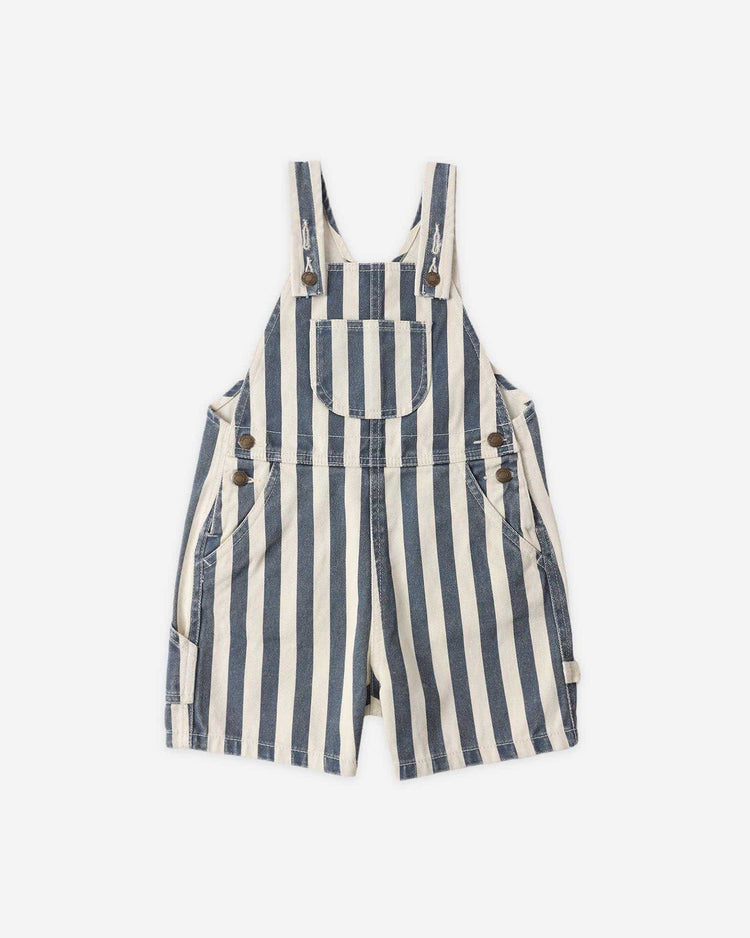 Little rylee + cru kids denim shortall in navy stripe