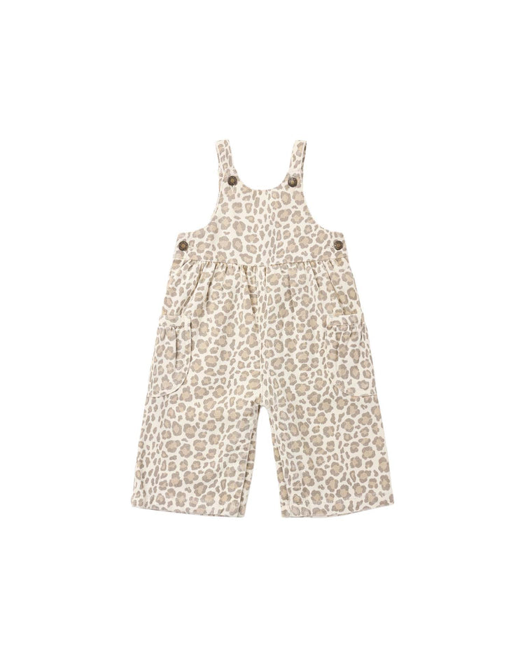 wide leg overall in leopard