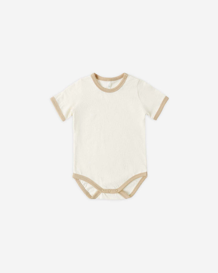 rylee + cru ringer bodysuit in butterscotch kids Little