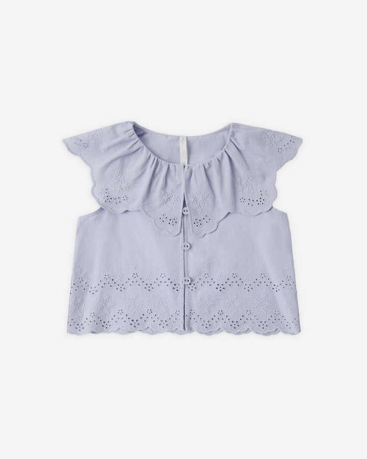 rylee + cru remi blouse in periwinkle kids Little