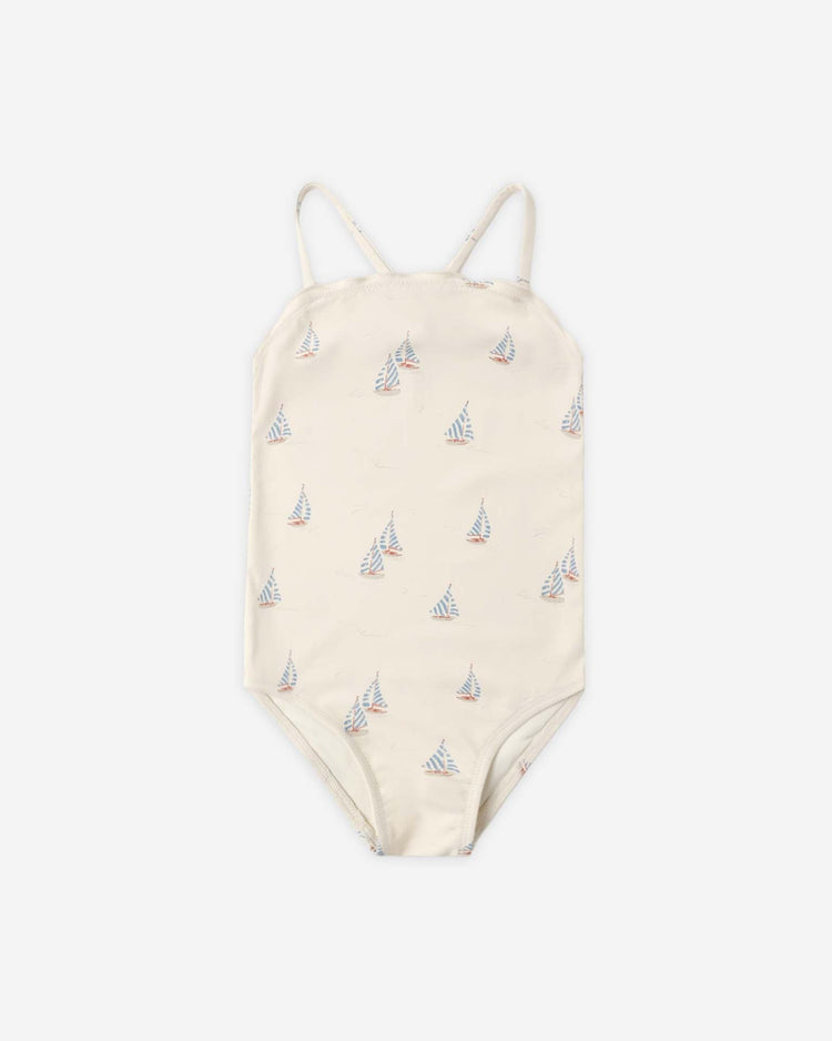 Little rylee + cru kids tori one-piece in sail