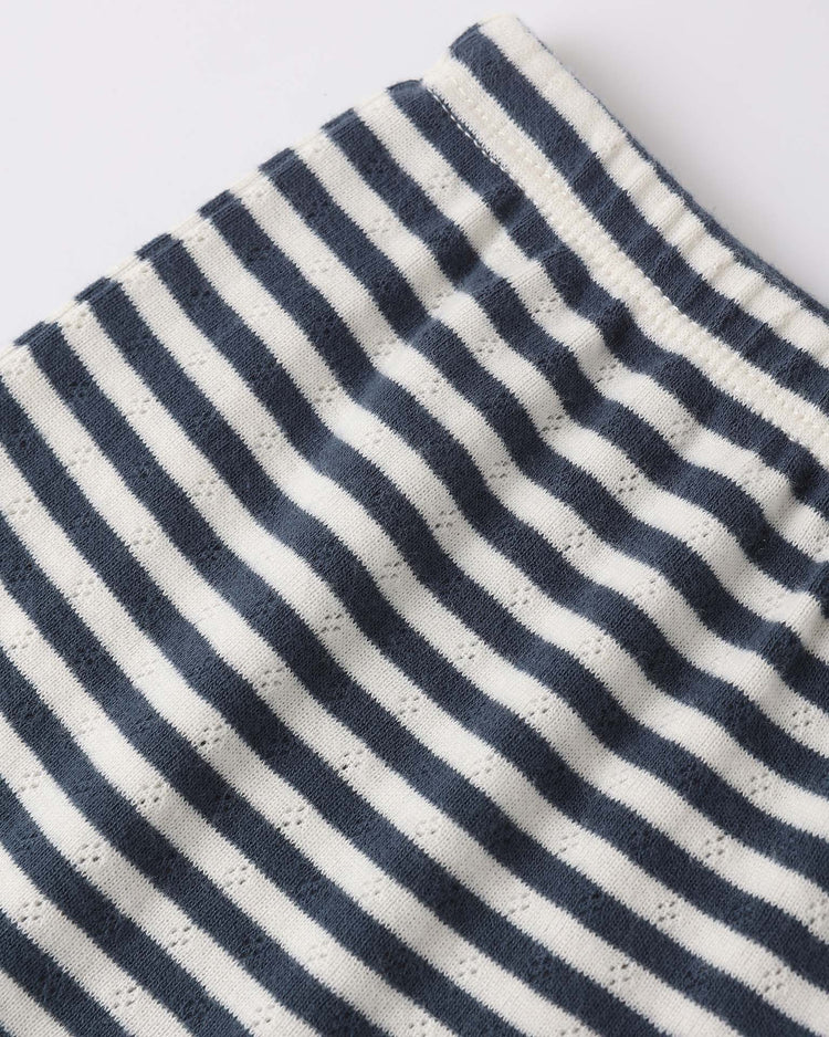 Little rylee + cru kids pointelle shorts in navy stripe