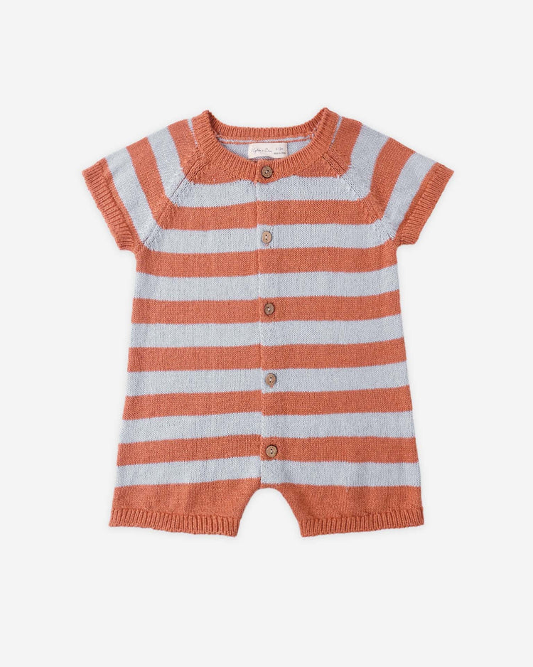 Little rylee + cru kids liam knit romper in americana stripe