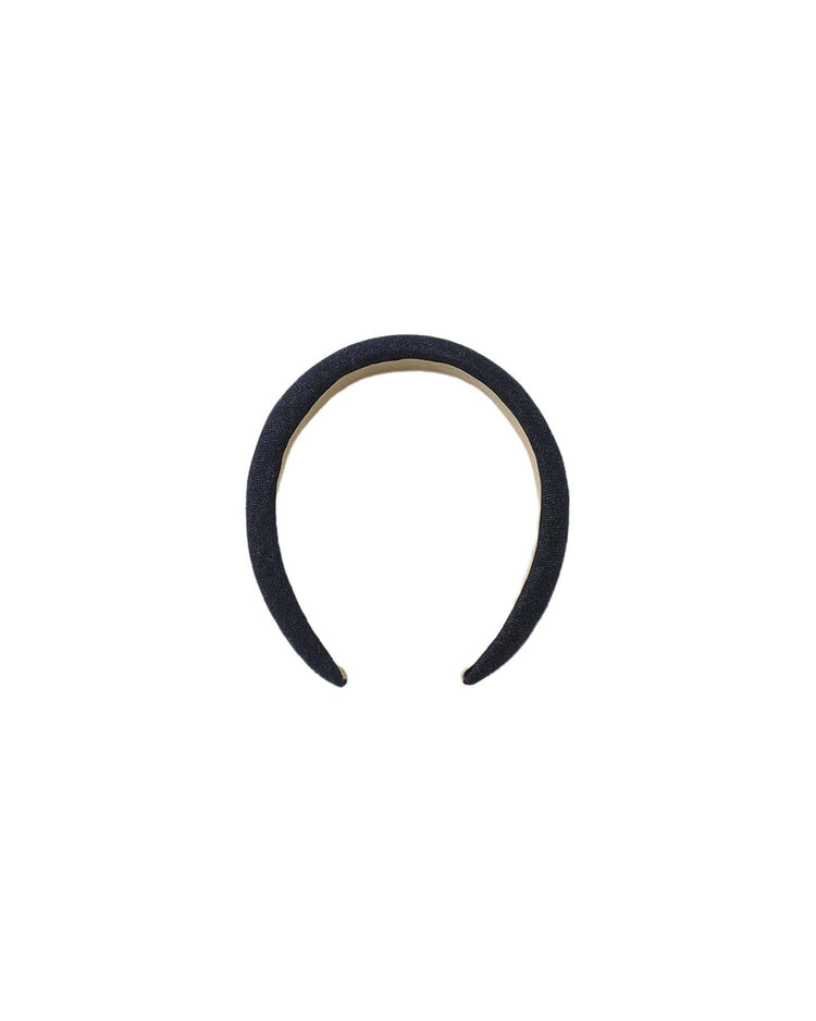 padded headband in dark indigo