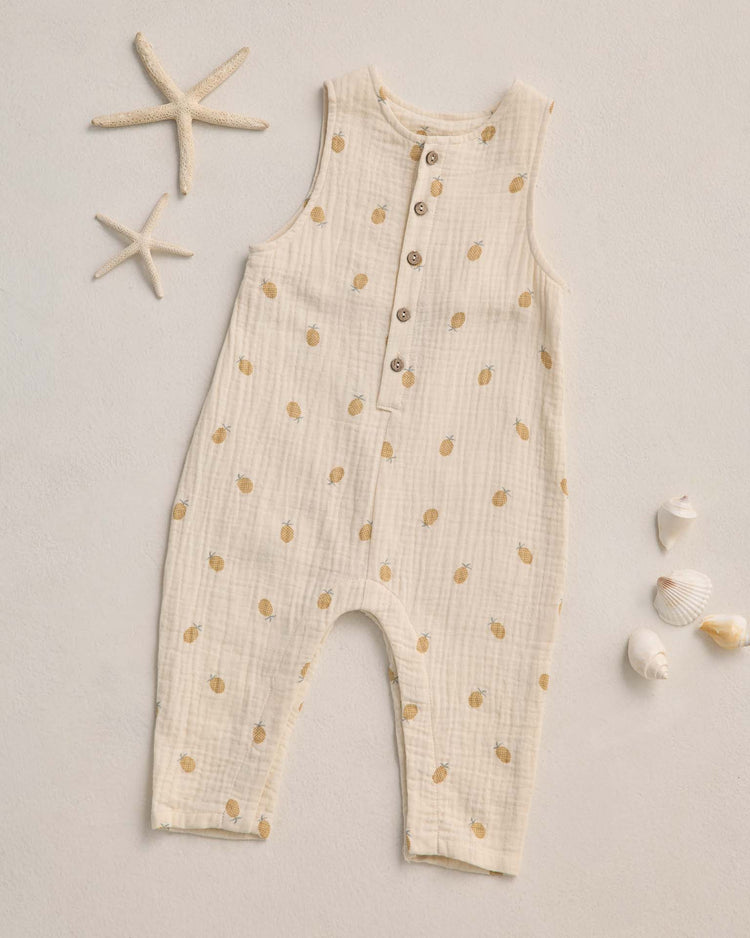 rylee + cru button jumpsuit in pineapple kids Little