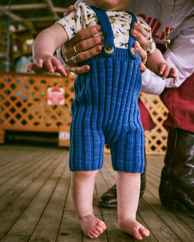 misha + puff baby rib shorties in blue ribbon baby Little