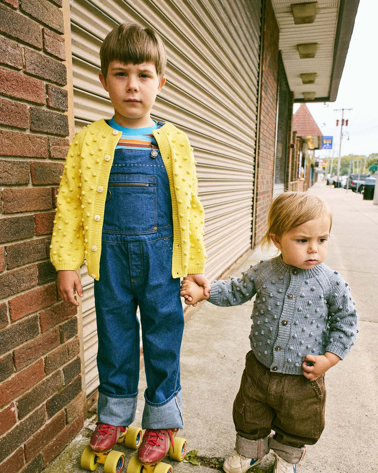 misha + puff popcorn cardigan in sol kids Little