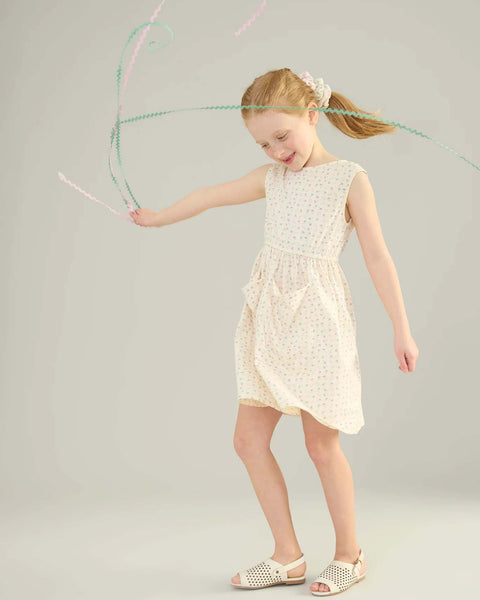 soor ploom pocket dress in chicweed print, mix kids at Little