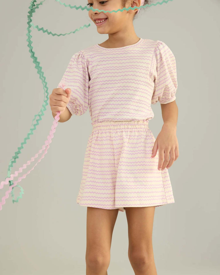 soor ploom smock short in ric rac print, bubble kids Little