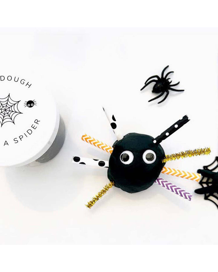 Little art of dough play build a spider sensory jar