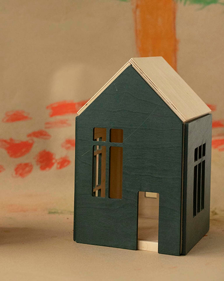 Little babai play large magnetic dollhouse in magic forest
