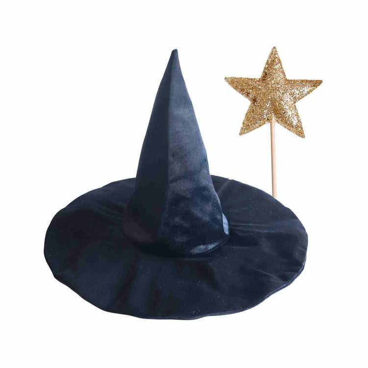 Little Bailey and Ava Costumes & Accessories KIds Velvet Witch Hat - Black