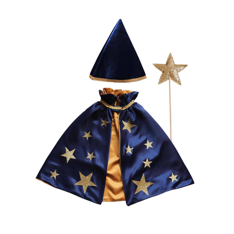 Little Bailey and Ava Costumes & Accessories Magical Wizard Cape Set in Navy