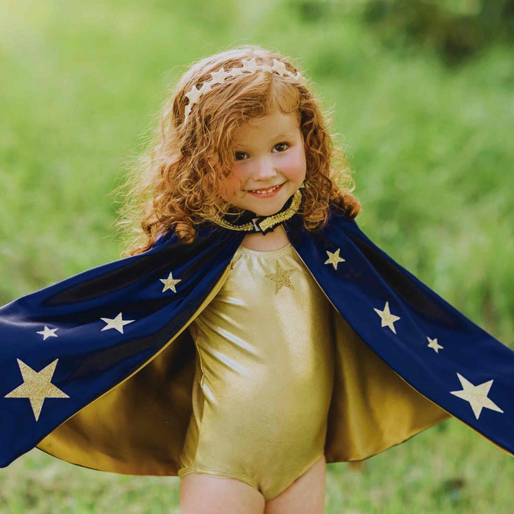Little Bailey and Ava Costumes & Accessories Magical Wizard Cape Set in Navy