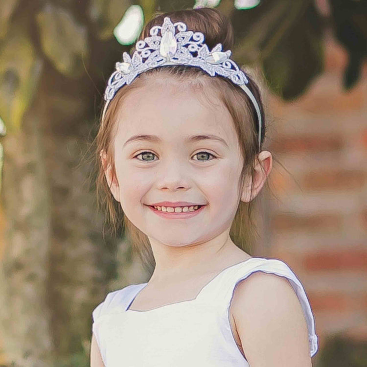 Little Bailey and Ava Crowns & Tiaras Raven Princess Crown in Silver