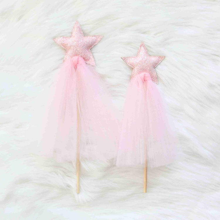 Little Bailey and Ava Wands Sparkle Magic Wand in Pink + Pink