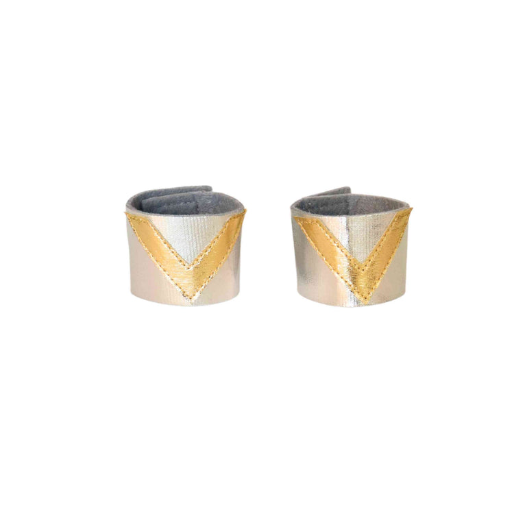Little Bailey and Ava Superhero Mask & Cuff Set in Blue + Silver