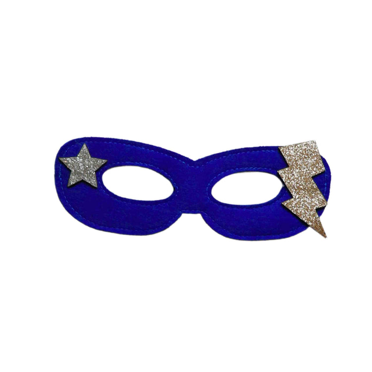 Little Bailey and Ava Superhero Mask in Blue