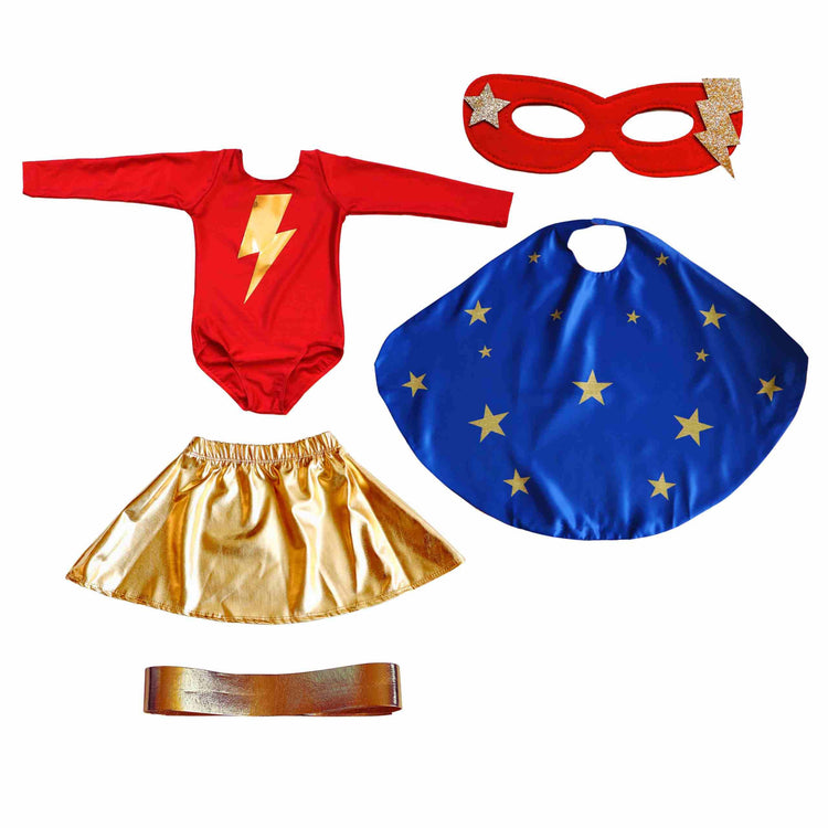 Little Bailey and Ava Costumes & Accessories Superhero Star Costume Set in Blue
