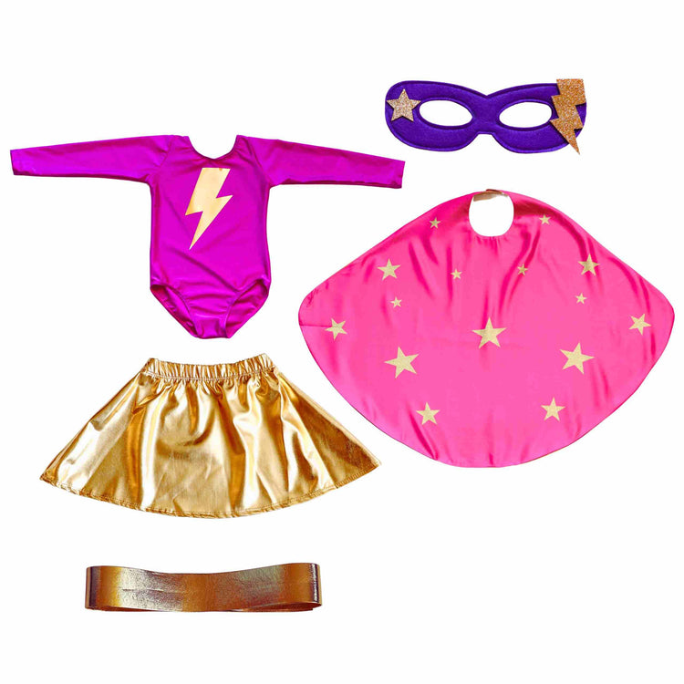 Little Bailey and Ava Costumes & Accessories Superhero Star Costume Set in Pink