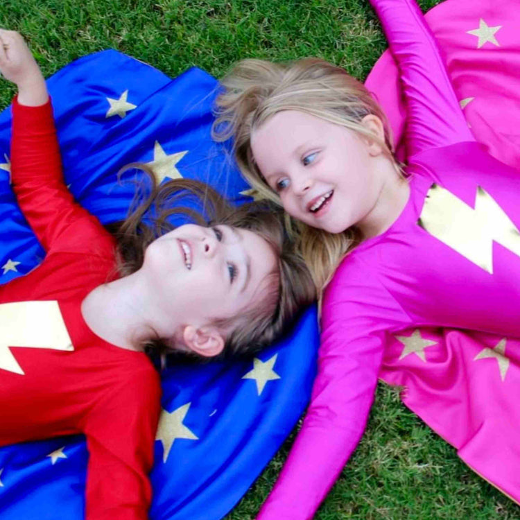 Little Bailey and Ava Costumes & Accessories Superhero Star Costume Set in Pink