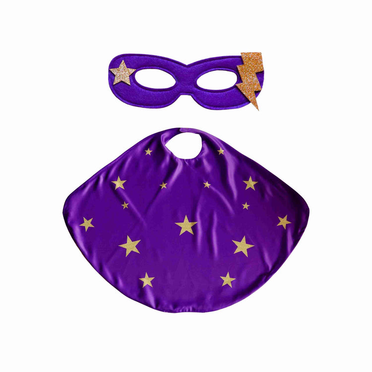 Little Bailey and Ava Costumes & Accessories Superhero Star Costume Set in Pink + Purple