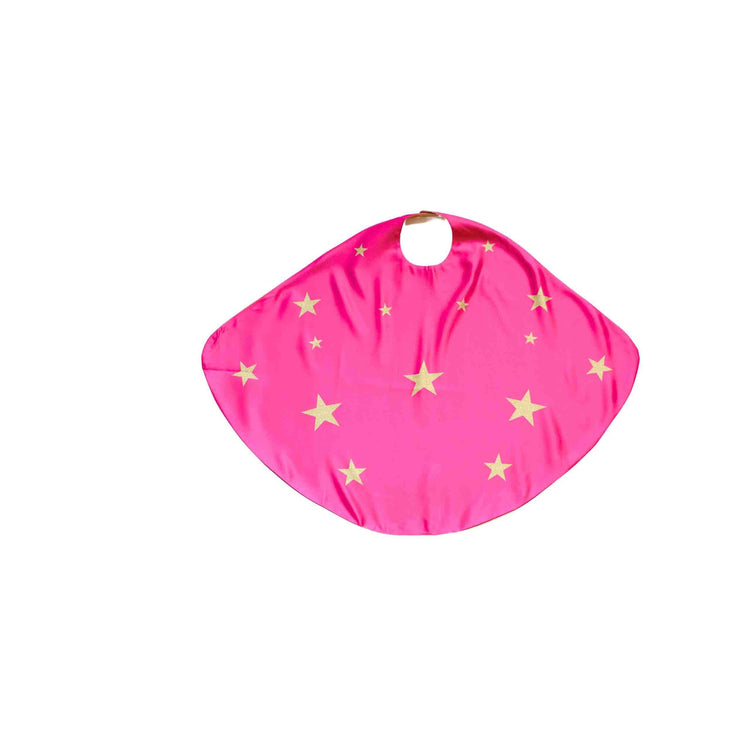 Little Bailey and Ava Superhero Star Power Cape Set in Pink