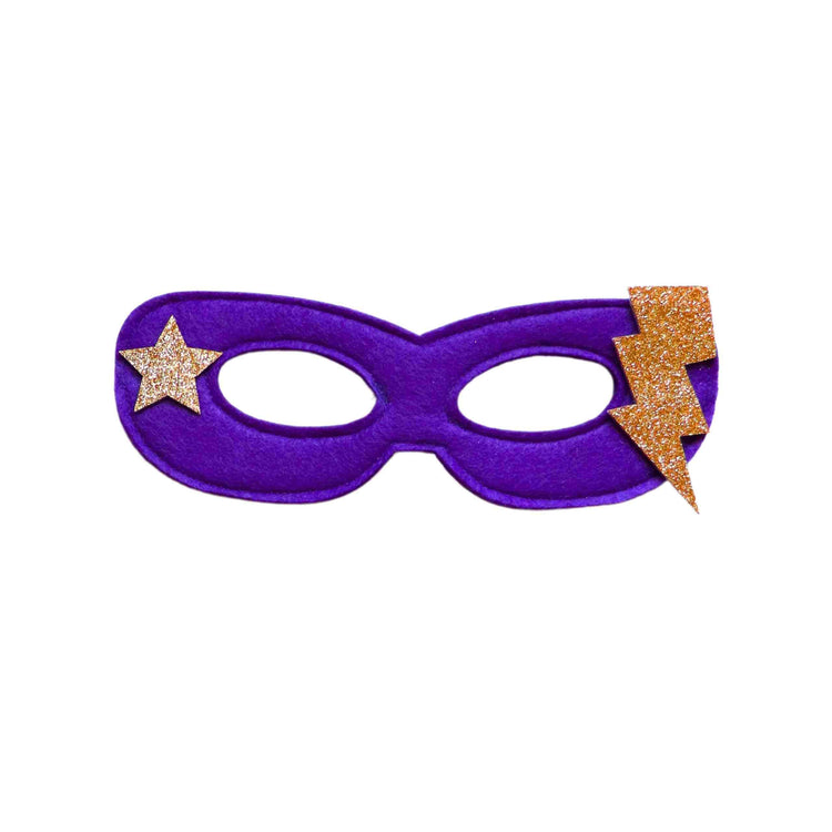 Little Bailey and Ava Superhero Star Power Cape Set in Purple
