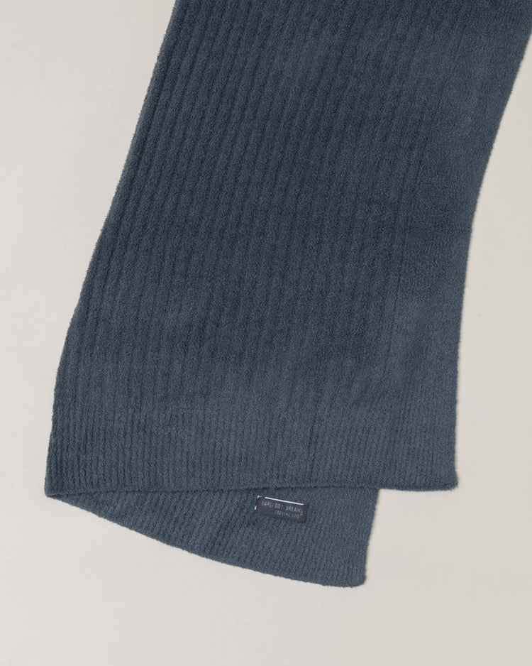 Little barefoot dreams home CozyChic lite ribbed blanket in smokey blue