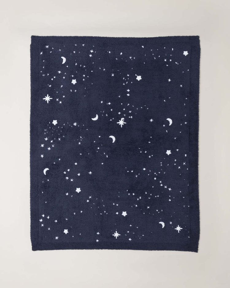 Little barefoot dreams home CozyChic starry blanket in indigo
