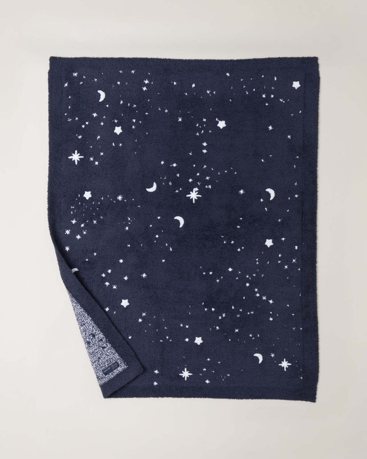 Little barefoot dreams home CozyChic starry blanket in indigo