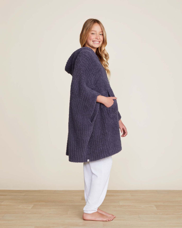 Little barefoot dreams home One Size CozyChic youth ribbed cozy in pacific blue
