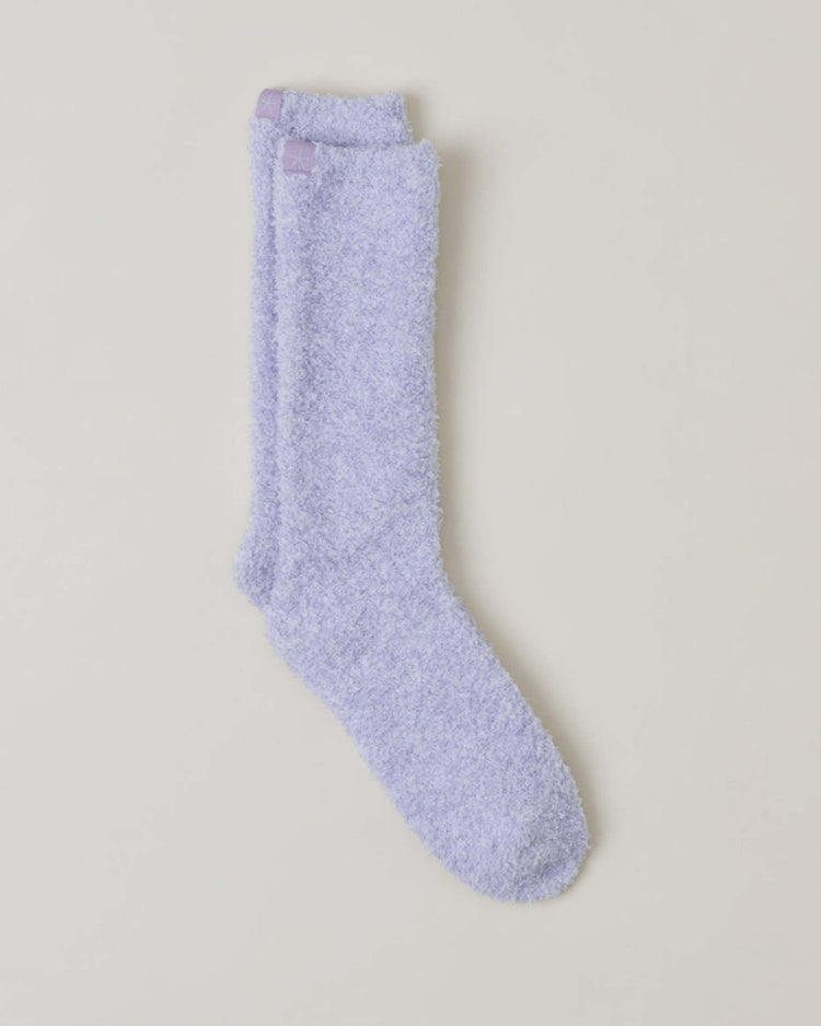 Little barefoot dreams home One Size CozyChic youth socks in heathered lilac