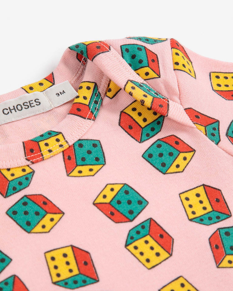 bobo choses dice all over overall in pink baby Little