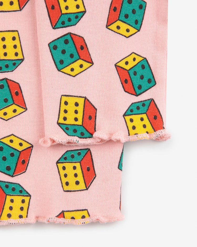 bobo choses dice all over t-shirt in pink baby Little