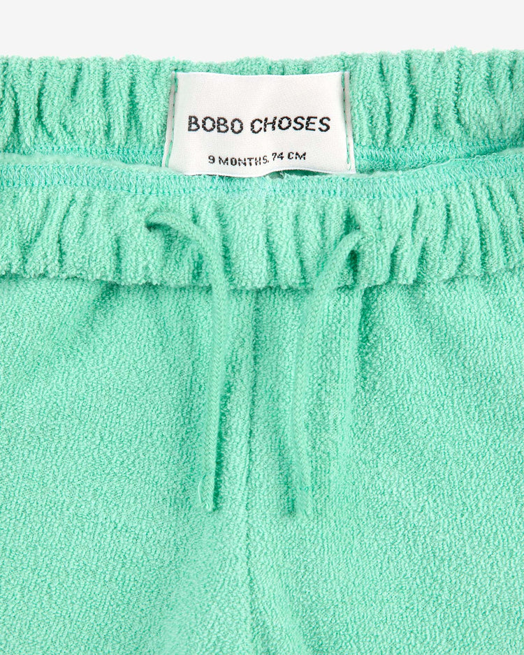 Little bobo choses baby green color block jogging pants in light green