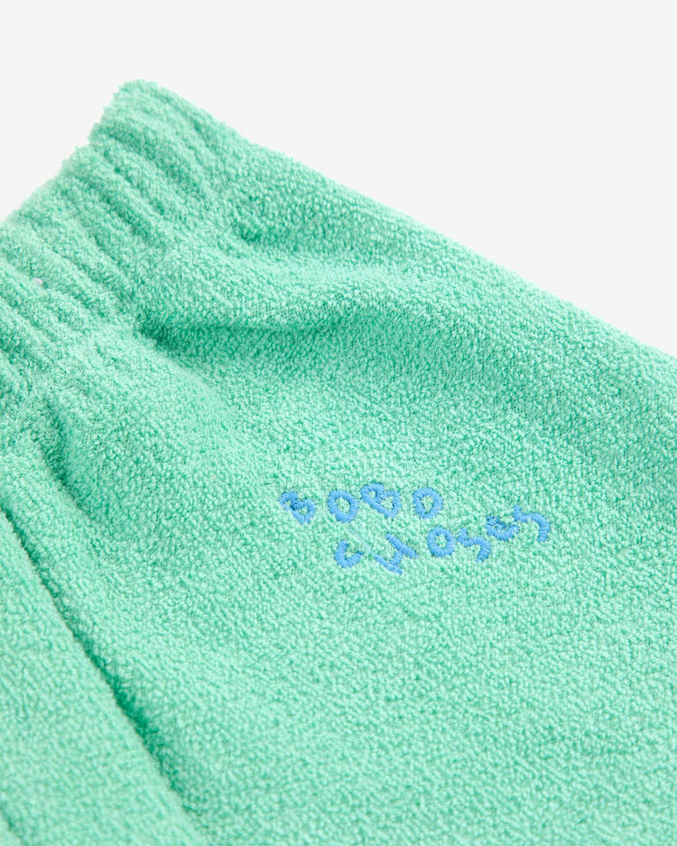 Little bobo choses baby green color block jogging pants in light green