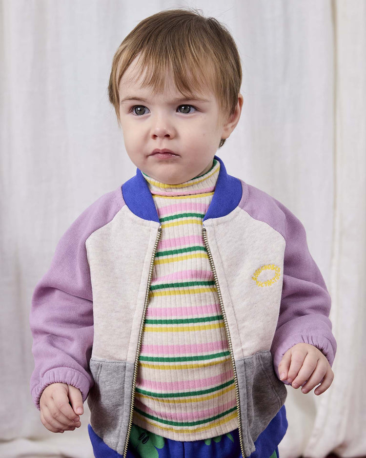 bobo choses striped turtleneck in multicolor baby Little