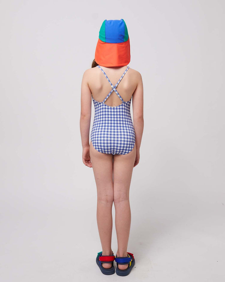 Little bobo choses kids vichy swimsuit in blue