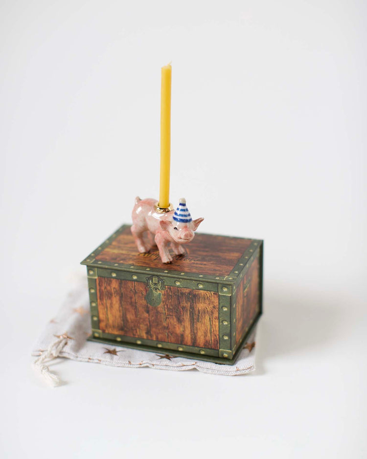 Little camp hollow paper + party year of the pig cake topper in box