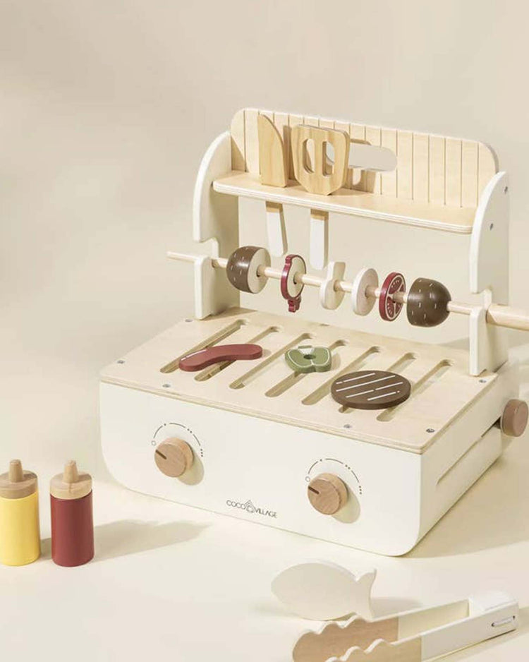 Little coco village play wooden barbecue playset