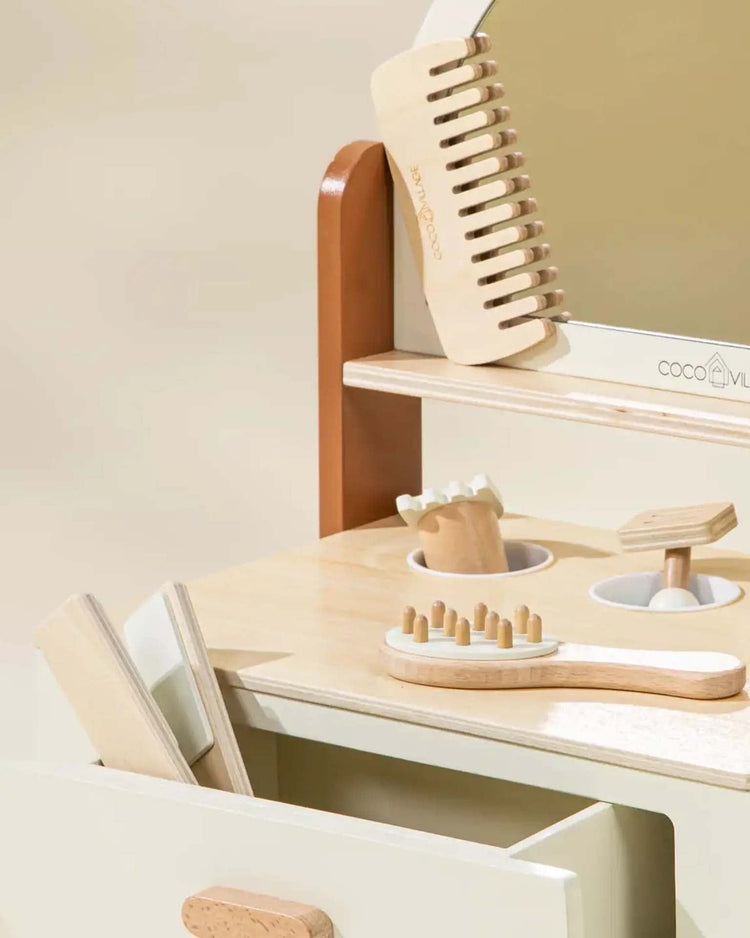 Little coco village play wooden beauty station playset and accessories