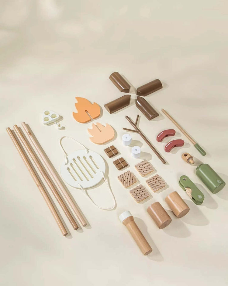 Little coco village play wooden camping playset