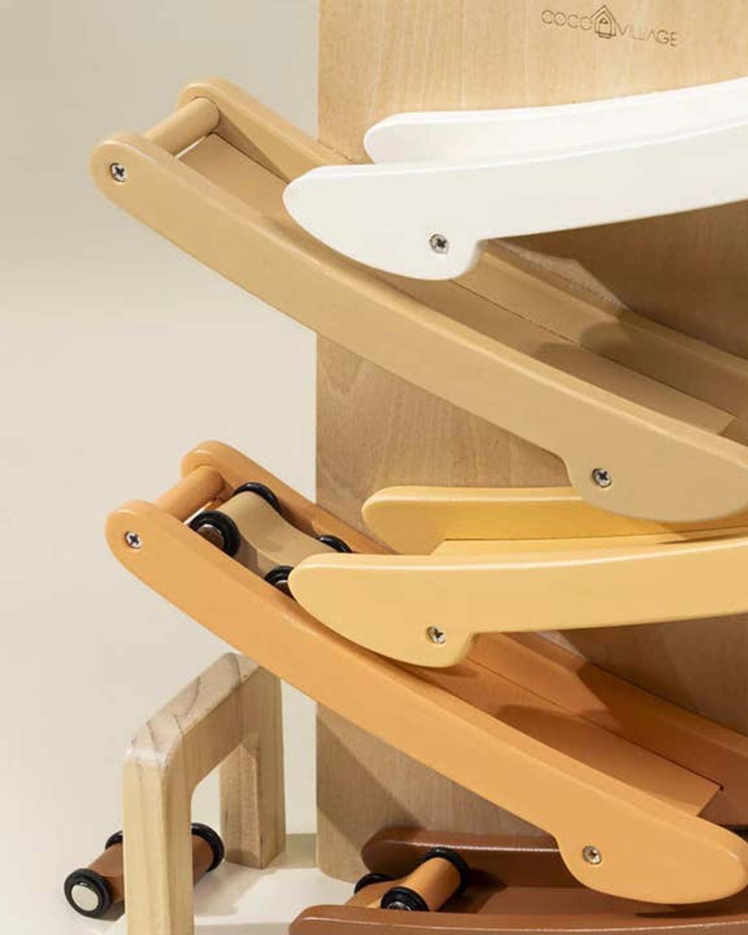 Little coco village play wooden car glider track