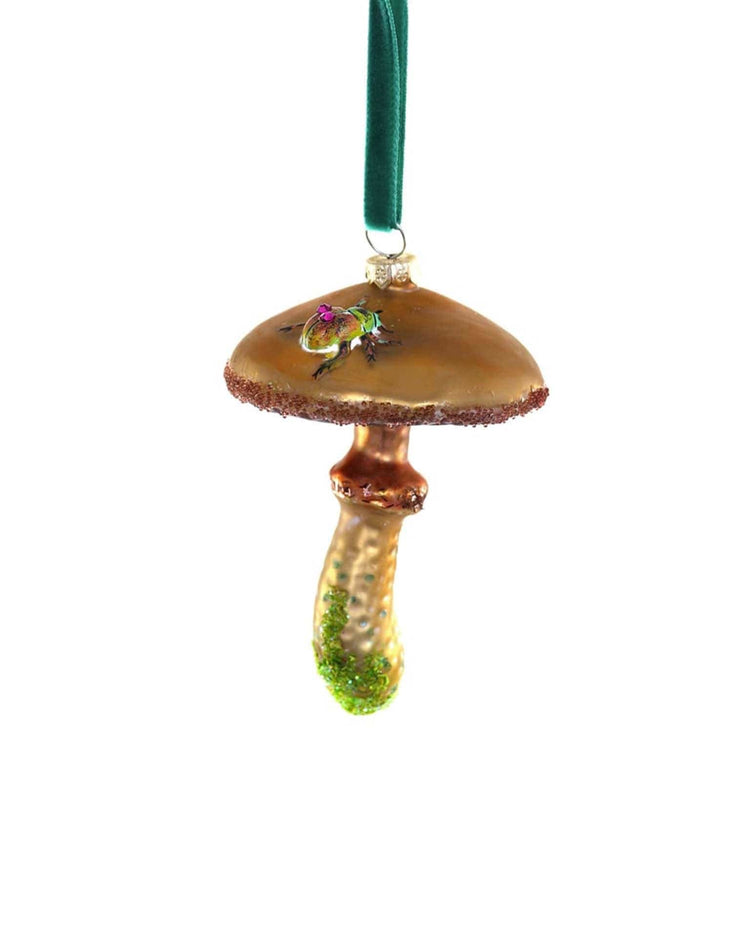 Little cody foster home bejeweled beetle wooded glen mushroom ornament