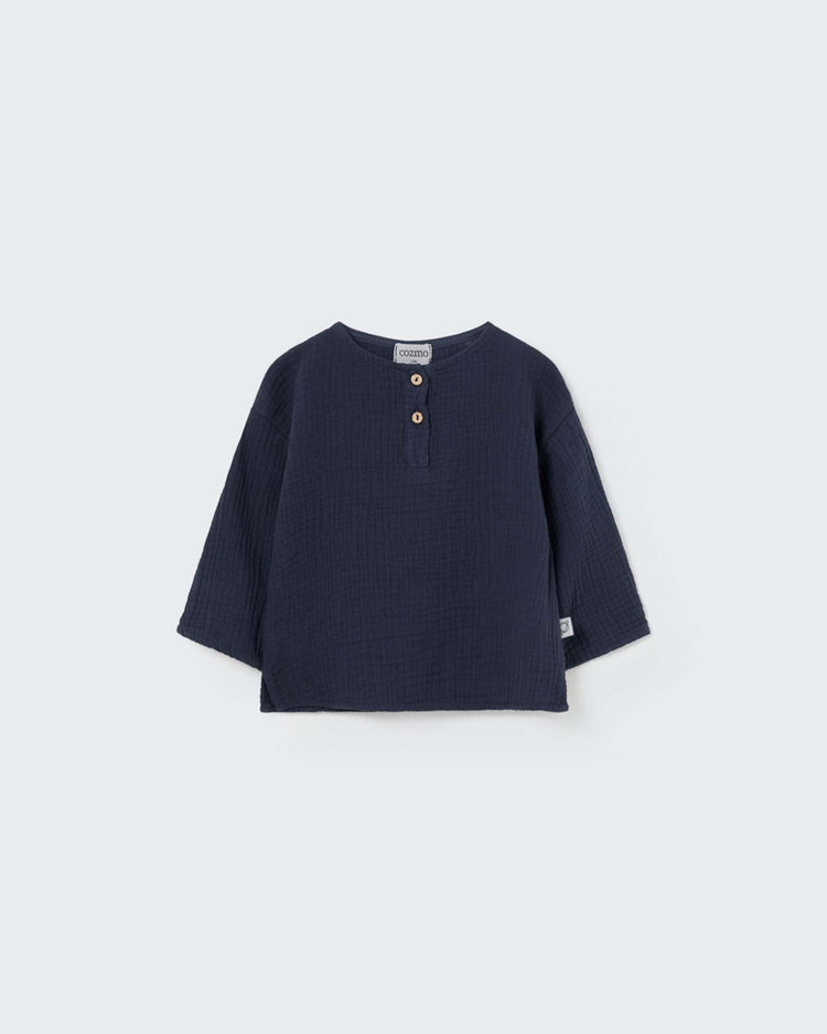 cozmo iago baby shirt in navy baby Little