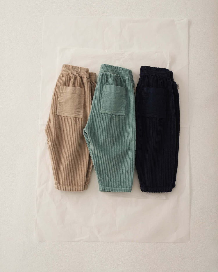 cozmo miki wide corduroy baby pants in artic blue baby Little