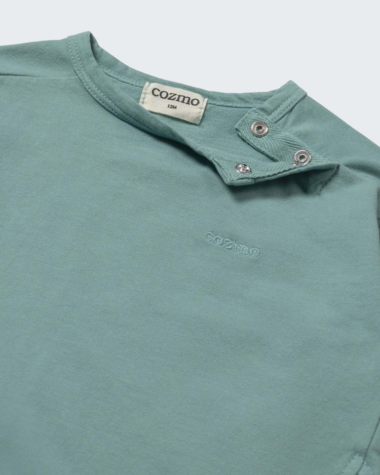 cozmo organic jersey baby tee in artic blue baby Little