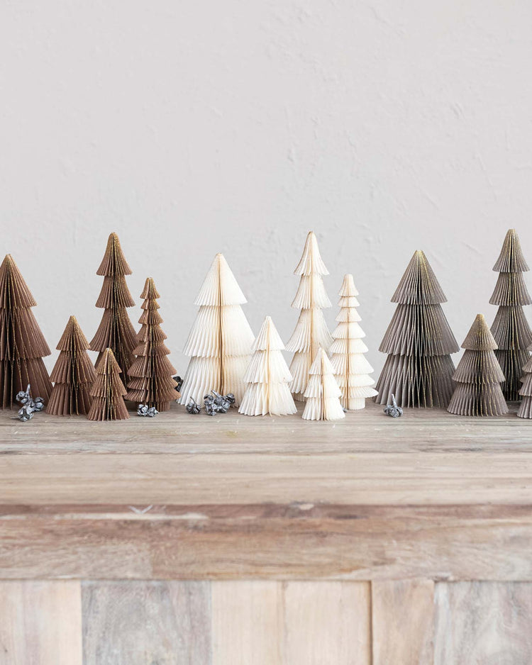creativeco - op paper folding honeycomb trees w/ glitter room Little